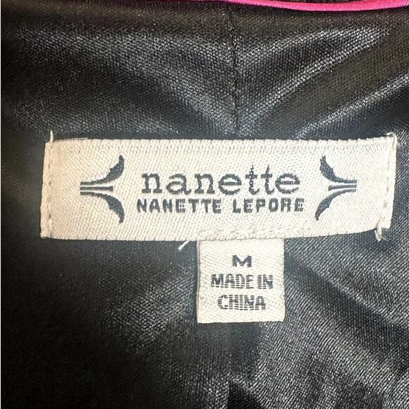 Nanette Lepore Black Sequins Velvet Pearl Buttons Open Front Jackets Women's 4 - Picture 7 of 8